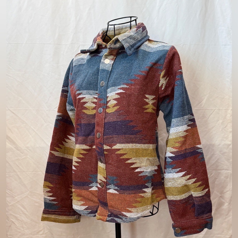 165 - Aztec Multicolor Patterned Jacket - image 1